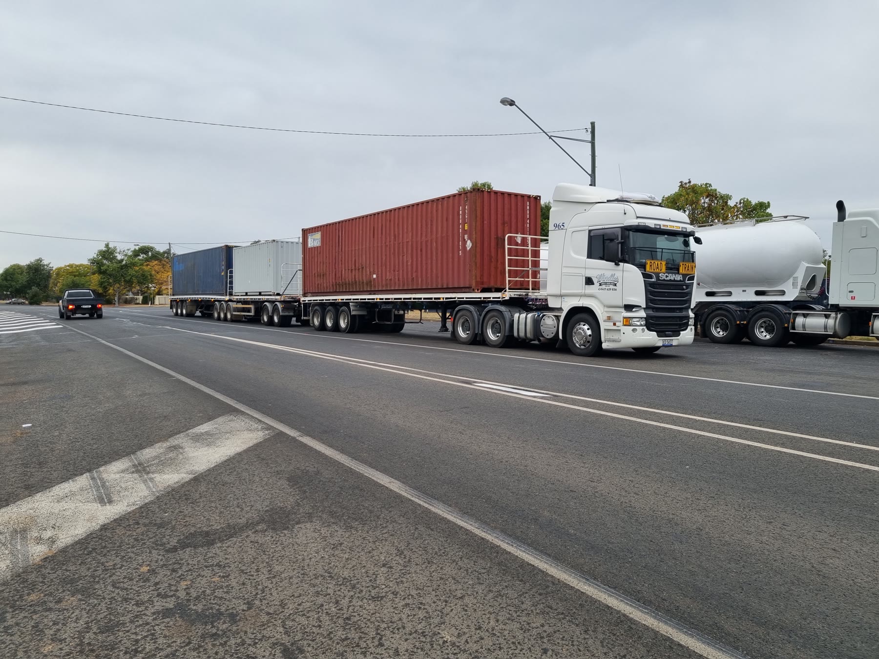 A Windle's road train on the highway